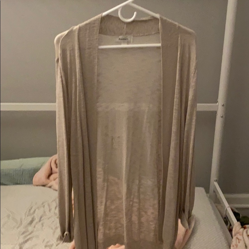cream colored dress barn cardigan
